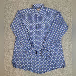 Ariat Men's Westen Button DownBlue Paisley Dress Shirt